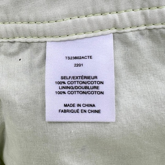 DEREK LAM 10 CROSBY Shorts Womens 10 Matcha Green Monterey Belted Floral Eyelet - Picture 12 of 16